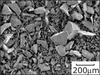 SEM(scanning electron microscope) image of ball-milled nitrogen storage alloy powder